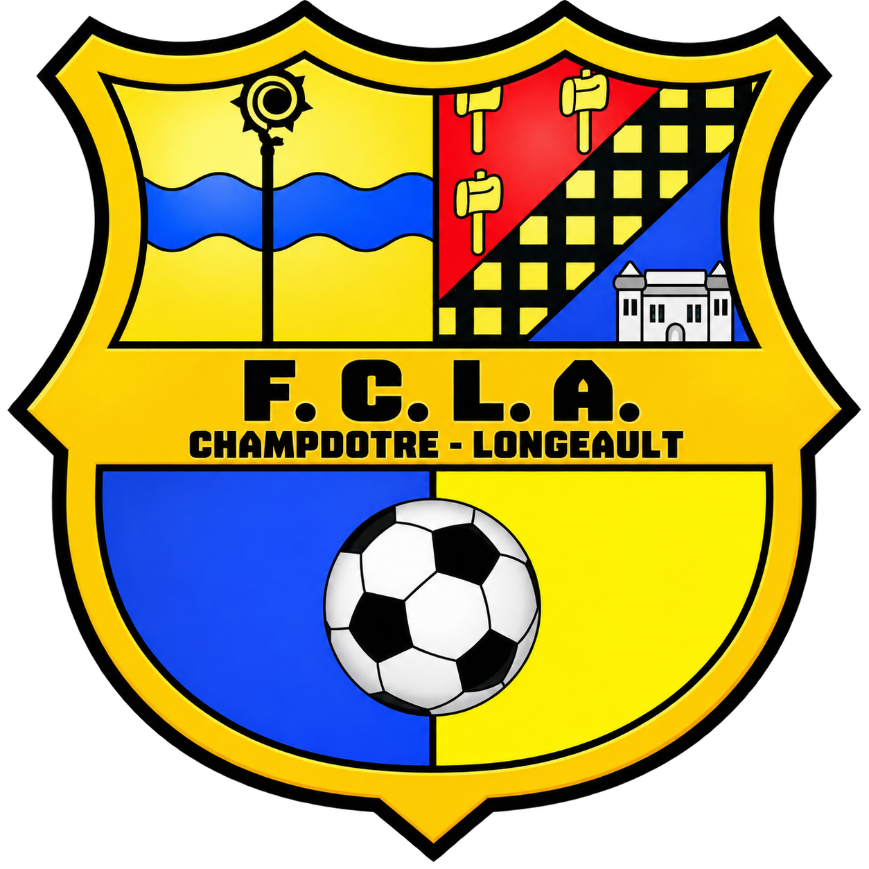 Blason officiel du Football Champdôtre Longeault Association